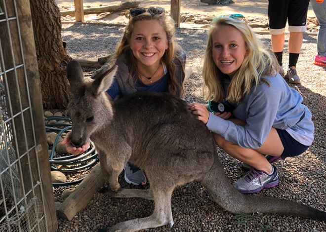 JBIP 2018 Australia-Girls Feeding Kangaroo
