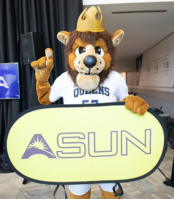 Rex at the Queens-ASUN press conference