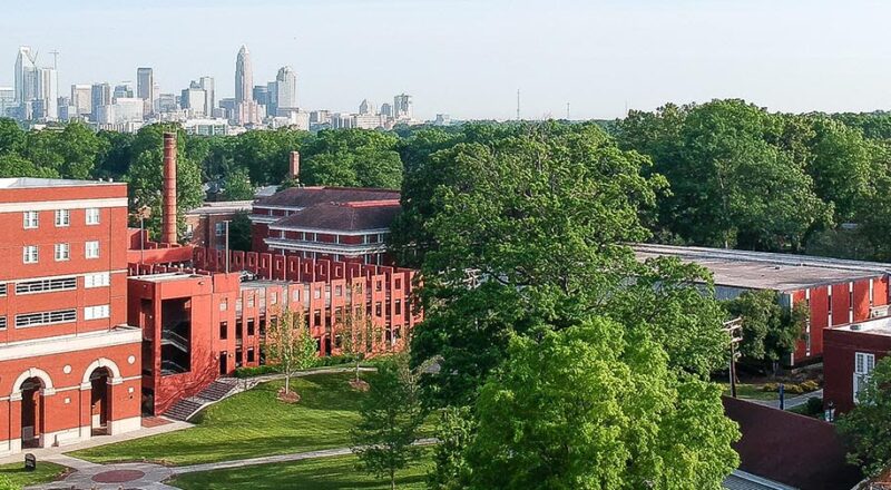 Campus with Charlotte skyline in background