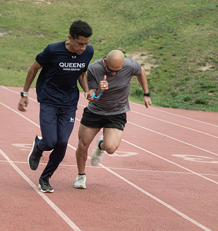 Gantt & Escobedo running in practice