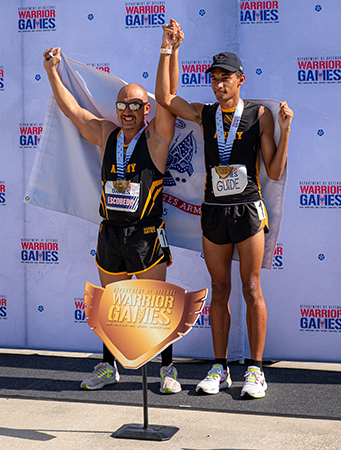 2024 DOD Warrior Games - Gantt & Escobedo with gold medals