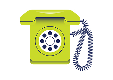 Rotary phone illustration