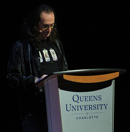 Geddy Lee at podium